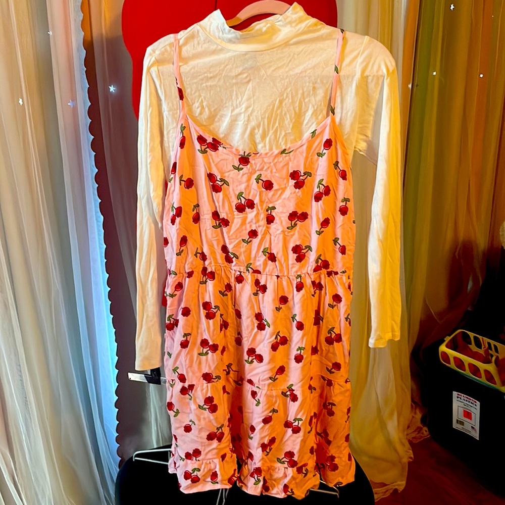 Hot Topic 2pc skull cherry dress